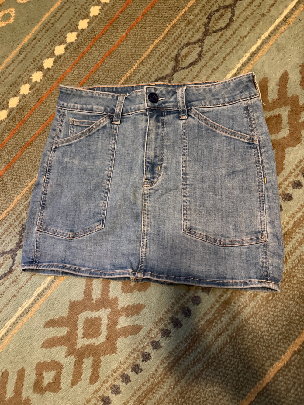 American Eagle Outfitters medium blue denim skirt